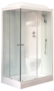 Душевая кабина Royal Bath HP правая стекло белое/прозрачное 120x80см RB8120HP6-WT-R